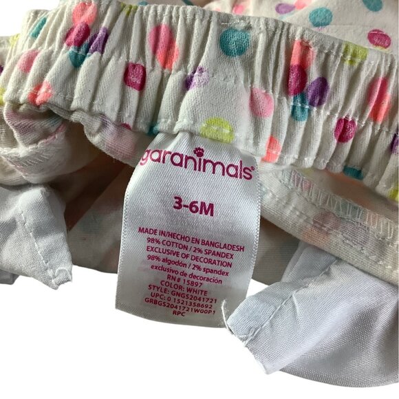 Garanimals Baby Girl 2 Pc Shorts Set 3-6M Butterfly & Polka Dot Prints - Picture 9 of 10
